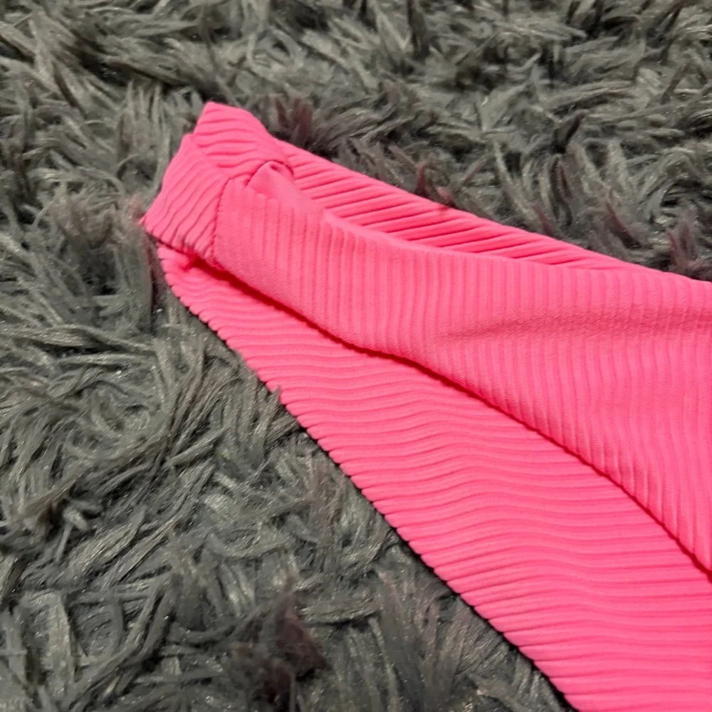 Frankie's Bikinis preppy boho Hot Pink bathing suit Swimwear bottoms large NWT